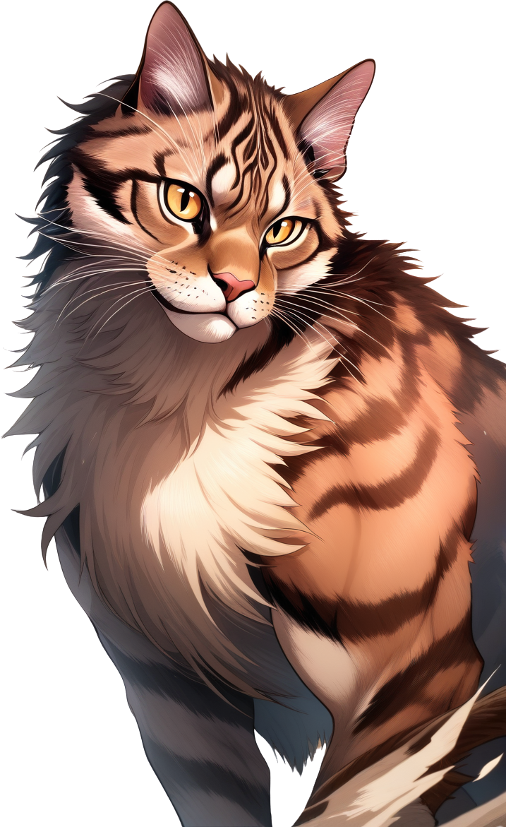 Warrior cats, catboy, grey spotted cat ears and tail, green eyes, short grey hair, apprentice training outfit, leather bracers, scratches on arms, eager crouching pose