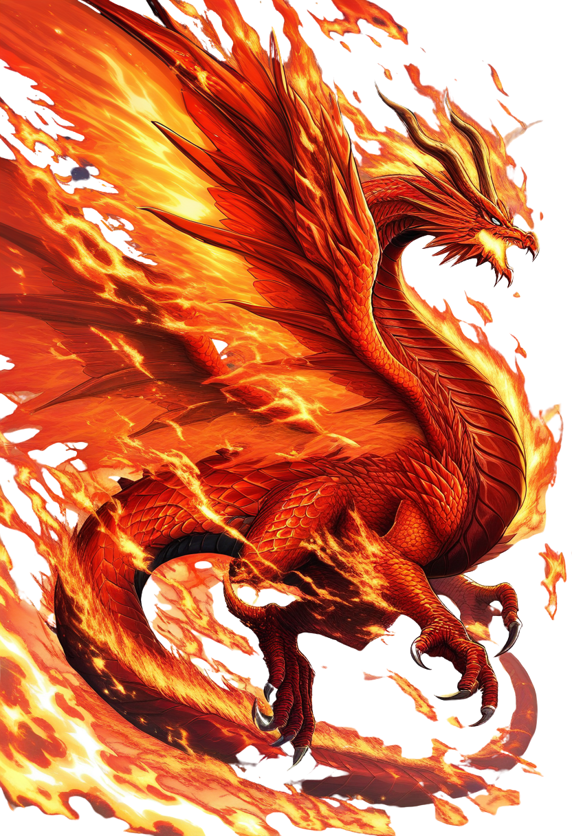 Wings of Fire dragon OC with vibrant scales and spread wings
